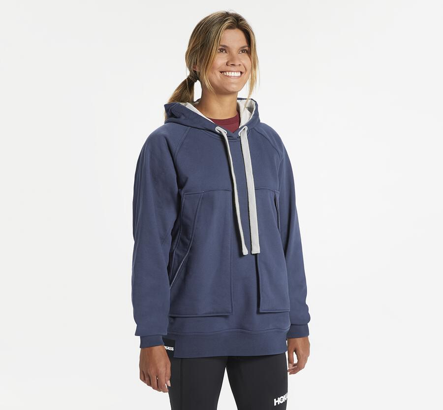 Hoka One One Hoodie Mens Navy - Bondi - 13287SYDE